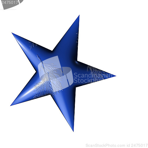 Image of Christmas blue star