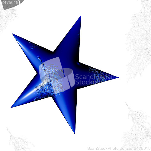 Image of Christmas blue star