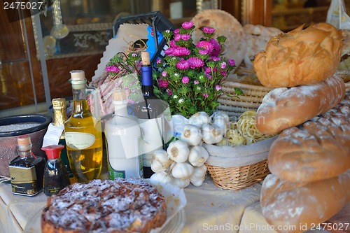 Image of catering buffet food indoor in luxury restaurant