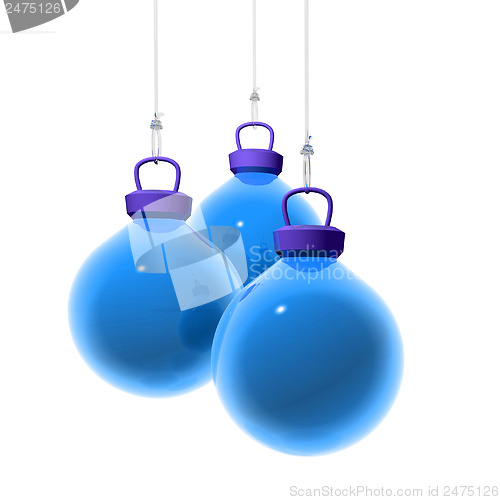 Image of Blue Christmas Balls