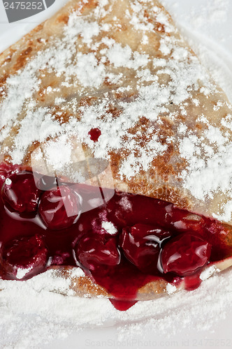 Image of pancakes with cherries