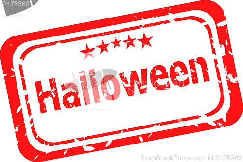 Image of Happy Halloween red grunge stamp