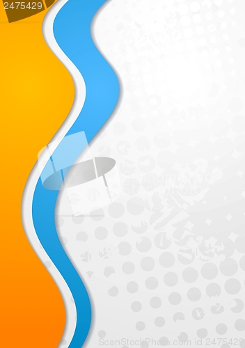 Image of Colourful corporate vector waves design