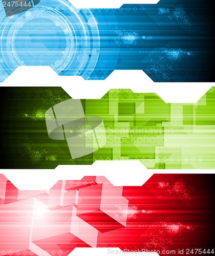 Image of Abstract technology vector banners