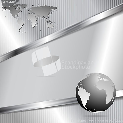 Image of Modern metallic technology vector design