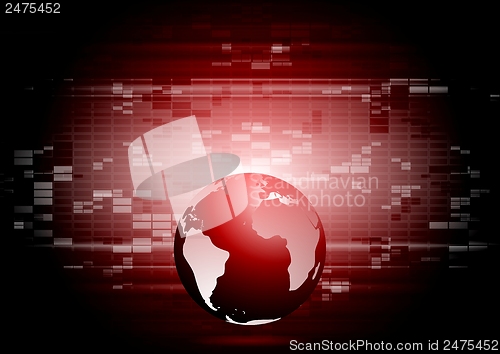 Image of Abstract technology world globe backdrop