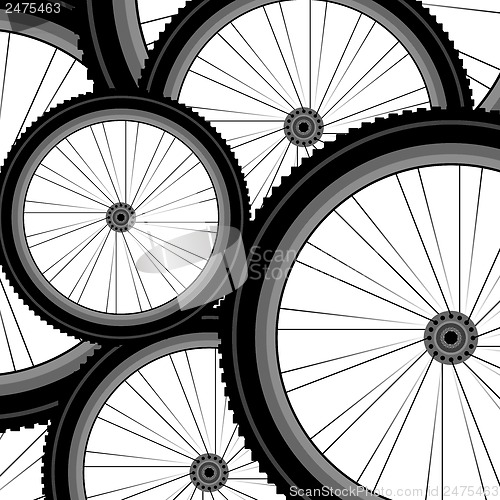 Image of Bicycle wheel set isolated on white