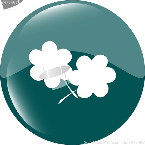 Image of Flower app web glossy icon button
