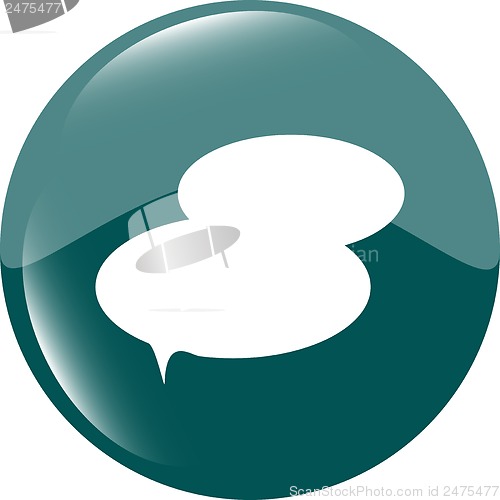 Image of speech bubble web app button icon