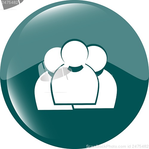 Image of business man silhouette set icon web app button