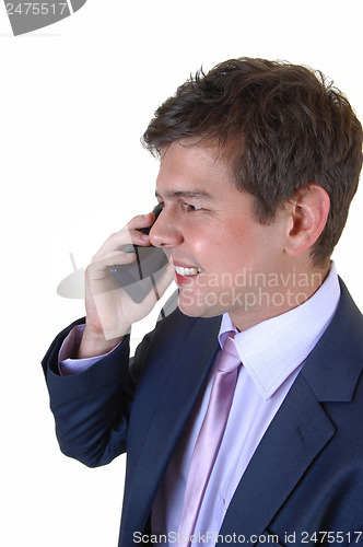 Image of Man on cell phone.