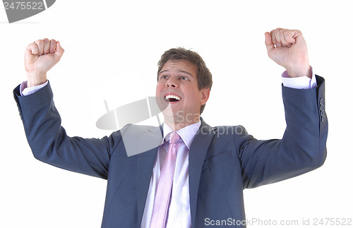 Image of Happy businessman.