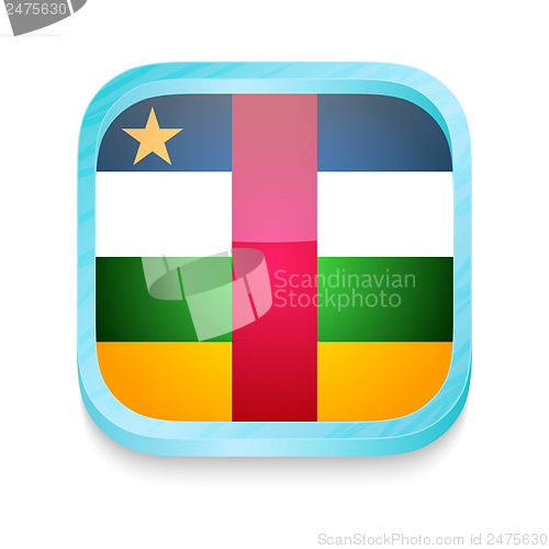 Image of Smart phone button with Central Africa flag