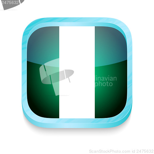 Image of Smart phone button with Nigeria flag