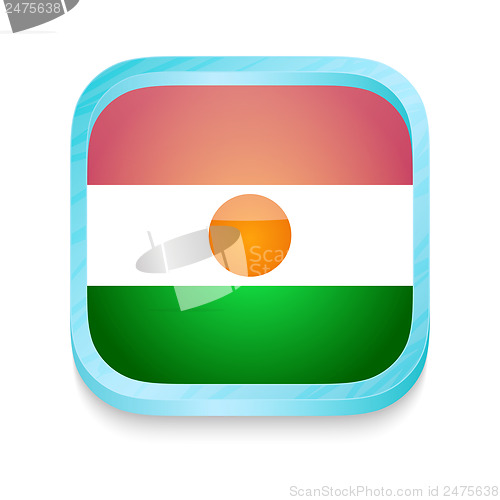 Image of Smart phone button with Niger flag