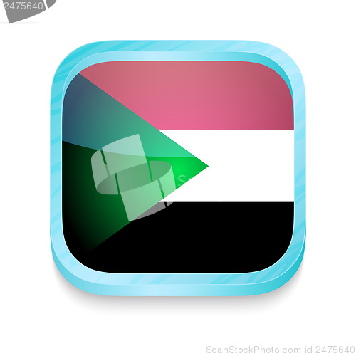 Image of Smart phone button with Sudan flag