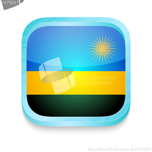 Image of Smart phone button with Rwanda flag