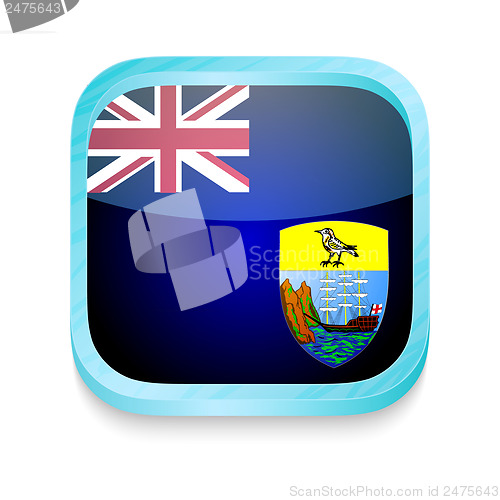 Image of Smart phone button with Saint Helena flag