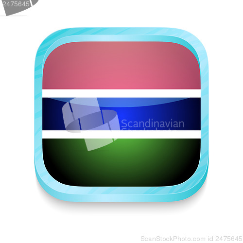 Image of Smart phone button with Gambia flag