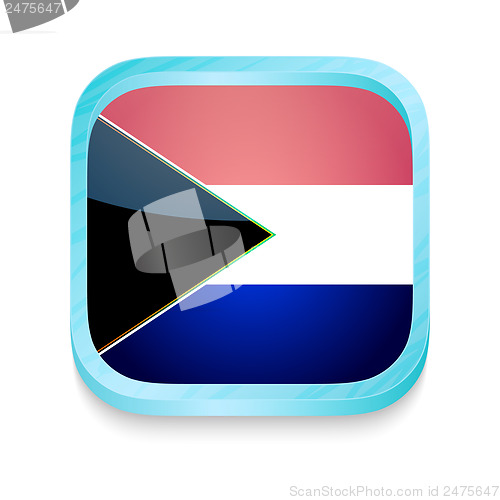 Image of Smart phone button with South Africa flag