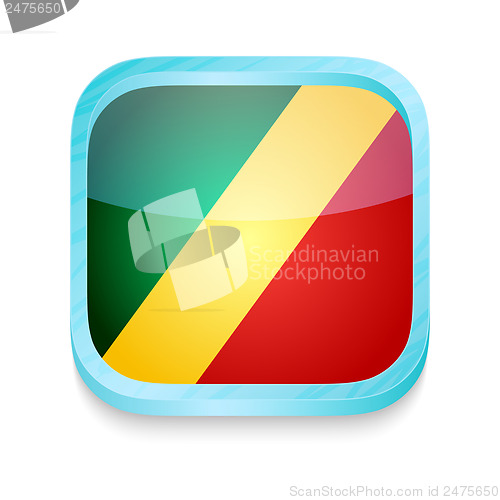 Image of Smart phone button with Congo flag