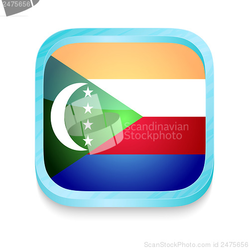 Image of Smart phone button with Comoros flag