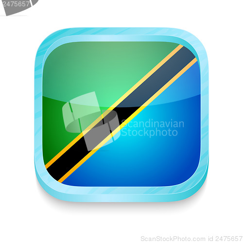 Image of Smart phone button with Tanzania flag