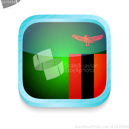 Image of Smart phone button with Zambia flag