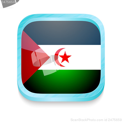 Image of Smart phone button with Western Sahara flag