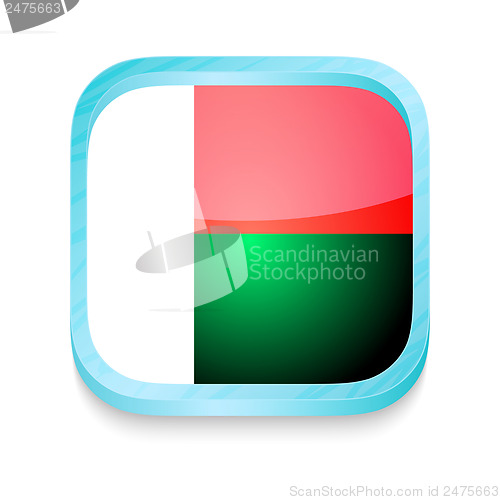 Image of Smart phone button with Madagascar flag