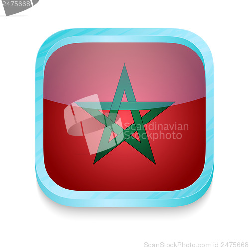 Image of Smart phone button with Morocco flag