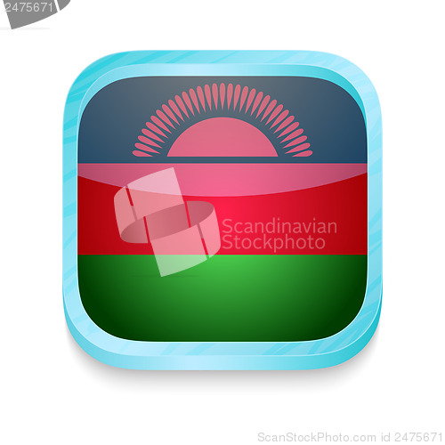 Image of Smart phone button with Malawi flag