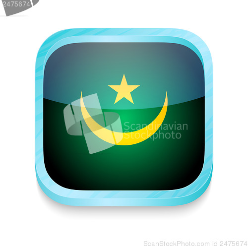 Image of Smart phone button with Mauritania flag