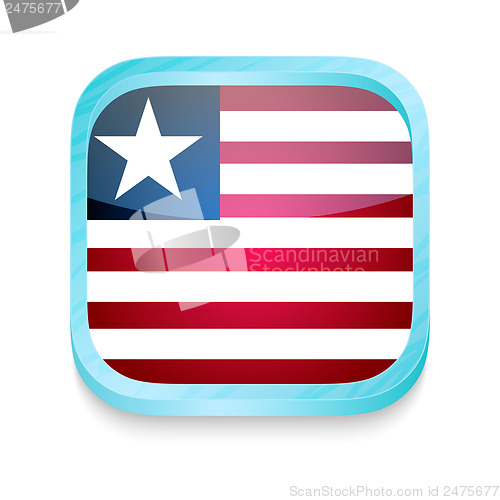 Image of Smart phone button with Liberia flag