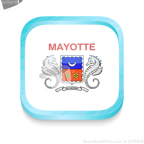 Image of Smart phone button with Mayotte flag