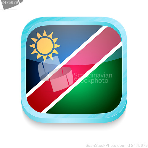 Image of Smart phone button with Namibia flag