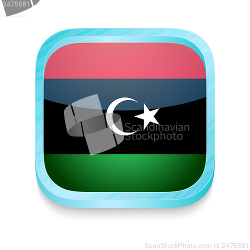 Image of Smart phone button with Libya flag