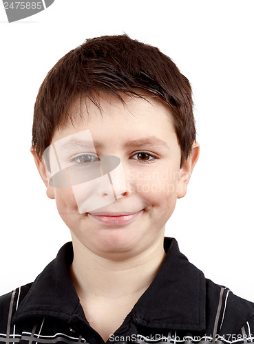 Image of Portrait of a happy smiling young boy