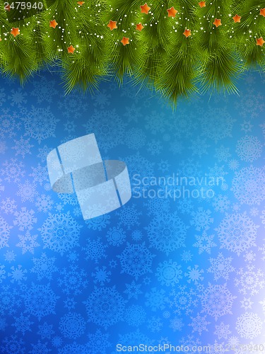 Image of Christmas background with tree.