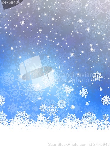 Image of Christmas background with snowflakes. EPS 10