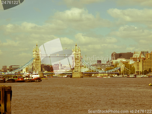 Image of Retro looking Tower Bridge, London