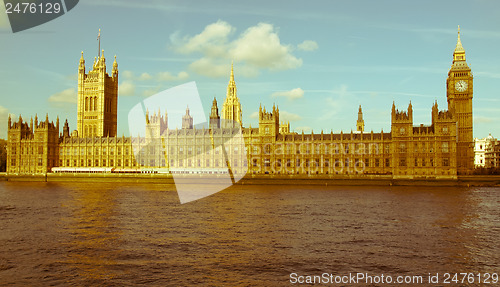 Image of Retro looking Houses of Parliament
