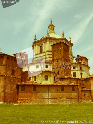 Image of Retro looking San Lorenzo church, Milan