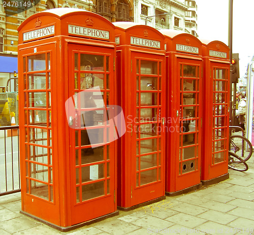 Image of Retro looking London telephone box