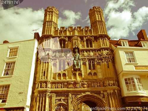 Image of Retro looking St Augustine Gate in Canterbury