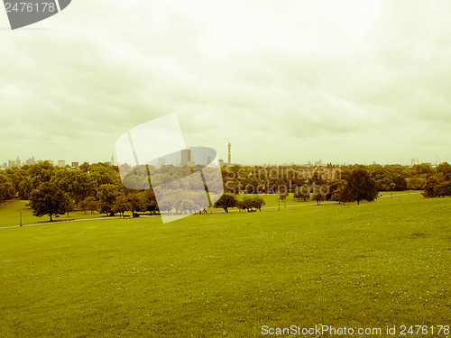 Image of Retro looking Primrose Hill London