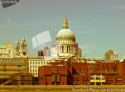 Image of Retro looking St Paul Cathedral, London