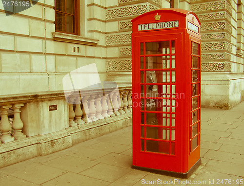 Image of Retro looking London telephone box