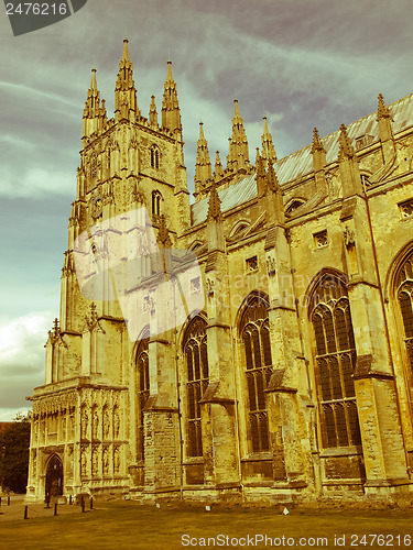 Image of Retro looking Canterbury Cathedral
