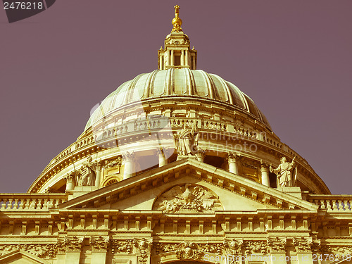 Image of Retro looking St Paul Cathedral, London